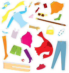 Image showing Clothes sticker set 