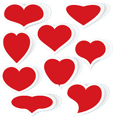 Image showing Hearts stickers 