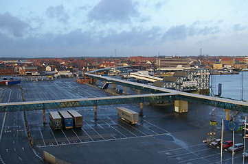 Image showing The harbor in Frederikshavn in Denmark.