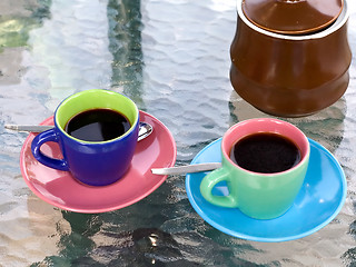 Image showing Bright espresso cups