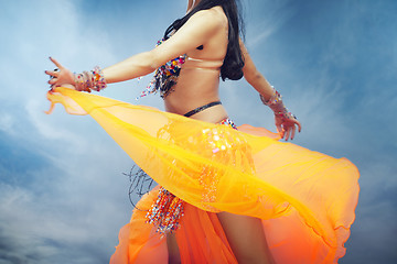 Image showing Belly dance outdoors