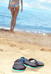 Image showing Beach slippers