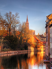 Image showing Evening Reflections in Strasbourg