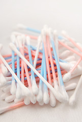 Image showing Hygienic swabs are soft cleaning tools