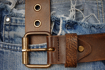 Image showing Belt and jeans