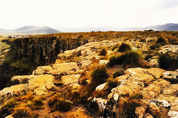 Image showing Painting of Top of Sani Pass