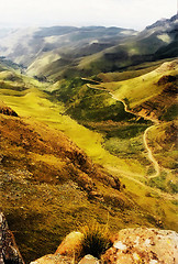 Image showing Painting of Sani Pass