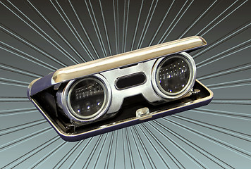 Image showing Silver Vintage Opera Binoculars
