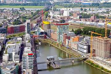 Image showing Duesseldorf mediahafen harbour