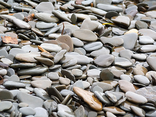 Image showing Smooth beach stones