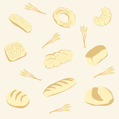 Image showing Vector background from bread
