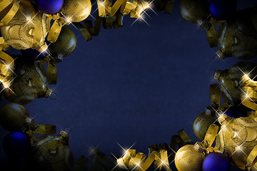 Image showing Dark blue christmas