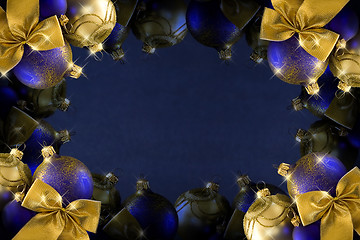 Image showing Dark blue christmas
