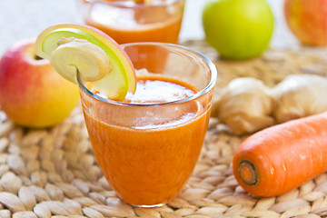 Image showing Carrot with Apple and Ginger juice