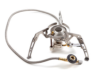Image showing Camping gas stove on white background