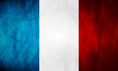 Image showing French grunge flag
