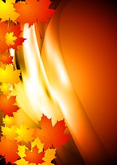 Image showing Wavy autumn background