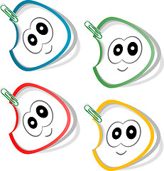 Image showing smileys stickers label tag set