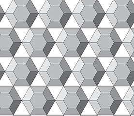 Image showing Simple geometric pattern - hexagonal diamonds