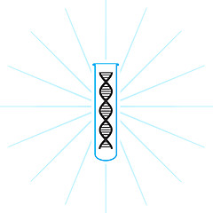 Image showing Test tube with DNA inside