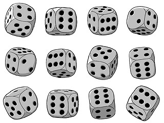 Image showing Illustration - dices set