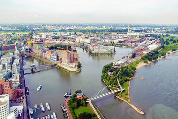 Image showing Duesseldorf mediahafen harbour