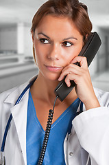 Image showing Female Doctor on the Phone