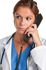 Image showing Female Doctor on the Phone