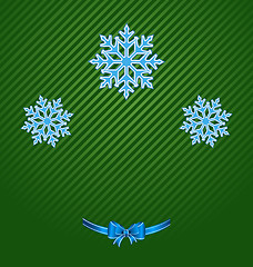 Image showing Christmas holiday background with snowflakes