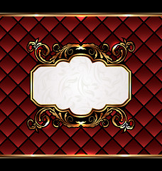 Image showing Vintage aristocratic emblem, grand background