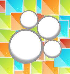 Image showing Abstract circle bubble, colorful square background