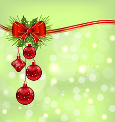 Image showing Elegant packing with Christmas balls