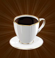 Image showing Vintage background with coffee cup