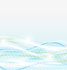 Image showing Abstract water background, wawy design
