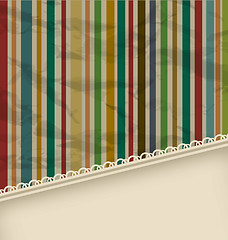 Image showing Retro stripe vintage with copyspace for text