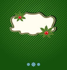 Image showing Christmas holiday card, ornamental design elements