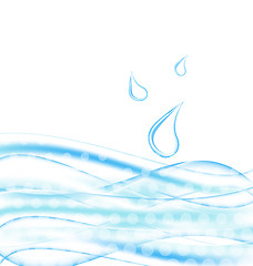 Image showing Abstract water background with drops