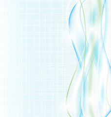Image showing Illustration abstract blue wave background