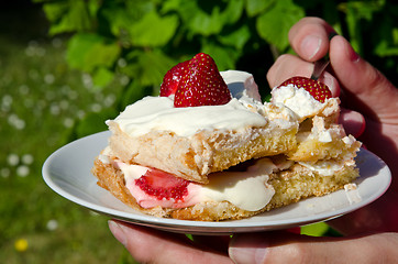 Image showing Strawberry dessert