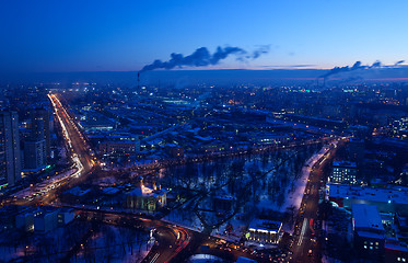 Image showing big city with a bird's eye view