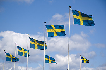 Image showing Swedish flags