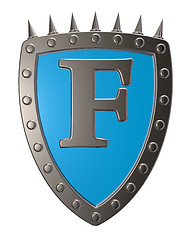 Image showing shield with letter f