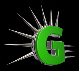 Image showing prickles letter g