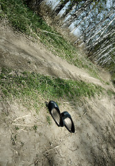 Image showing Forgotten lost shoes