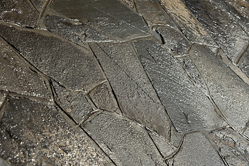 Image showing Texture of the wet concrete yard