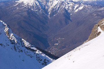 Image showing Winter mountain valley