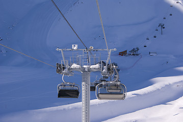 Image showing Ropeway in the mountains