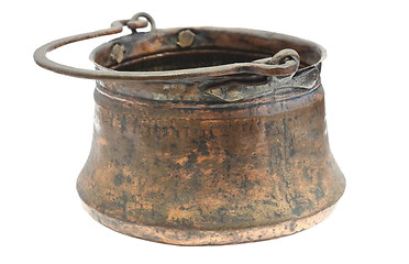 Image showing ancient copper cauldron