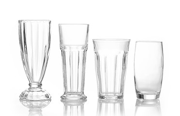 Image showing four different juice glasses