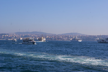 Image showing Bosporus in the bright day with waterfront